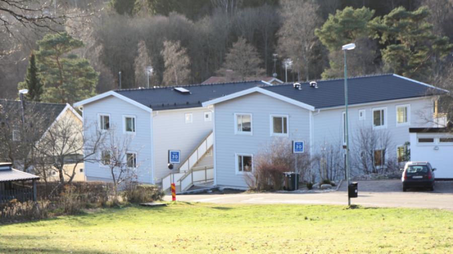 Husen sedda från avstånd